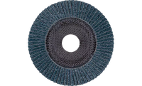 Pferd 60630 Polifan Flap Disc | 7/8" Arbor Hole | 4-1/2" Diameter | Zirconia Alumina 120 Grit | Type 29 | Sold by Box of 10