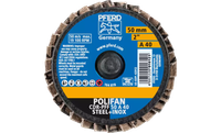 Pferd 42912 Mini Polifan Flap Disc | Arbor Hole | 2" Diameter | Aluminum Oxide 40 Grit | Type  CDR | Sold by Box of 10
