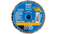 Pferd 42803 Mini Polifan Flap Disc | Arbor Hole | 2" Diameter | Aluminum Oxide 60 Grit | Type CD | Sold by Box of 10