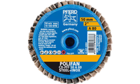 Pferd 42804 Mini Polifan Flap Disc | Arbor Hole | 2" Diameter | Aluminum Oxide 80 Grit | Type CD | Sold by Box of 10