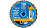 Pferd 42805 Mini Polifan Flap Disc | Arbor Hole | 2" Diameter | Aluminum Oxide 120 Grit | Type CD | Sold by Box of 10