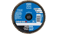 Pferd 42931 Mini Polifan Flap Disc | 3" Diameter | Zirconia Alumina 60 Grit | Type CDR | Sold by Box of 10