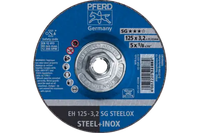 Pferd 63215 SG STEELOX Type 27 Cut-Off Wheel | 5" Diameter | 5/8-11" Arbor Hole | 1/8" Thickness | Sold by Box of 10
