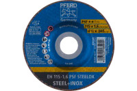 PFERD 63717 PSF STEELOX Type 27 Cut-Off Wheel | 4-1/2" Diameter | 7/8" Arbor Hole | .045" Thickness | Sold by Box of 25