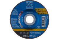 PFERD 63718 PSF STEELOX Type 27 Cut-Off Wheel | 4-1/2" Diameter | 7/8" Arbor Hole | 3/32" Thickness | Sold by Box of 25