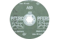 Pferd 40101 COMBICLICK Fiber Disc | 5" Diameter | Aluminum Oxide 50 Grit | Sold by Box of 25