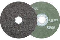 Pferd 40022 COMBICLICK Fibre Disc | 4-1/2" Diameter | 13300 RPM | Silicon Carbide 60 Grit | Sold by Box of 25