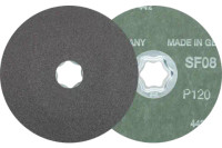 Pferd 40024 COMBICLICK Fibre Disc | 4-1/2" Diameter | 13300 RPM | Silicon Carbide 120 Grit | Sold by Box of 25