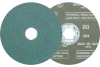 Pferd 40134 COMBICLICK Fibre Disc | 4-1/2" Diameter | 13300 RPM | Zirconia Alumina 80 Grit | Sold by Box of 25