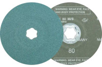Pferd 40141 COMBICLICK Fibre Disc | 5" Diameter | 12200 RPM | Zirconia Alumina 80 Grit | Sold by Box of 25