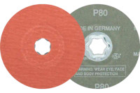 Pferd 40303 COMBICLICK Fibre Disc | 4-1/2" Diameter | 13300 RPM | Aluminum Oxide 80 Grit | Sold by Box of 25
