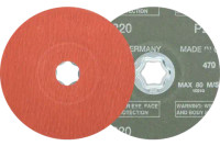 Pferd 40317 COMBICLICK Fibre Disc | 5" Diameter | 12200 RPM | Aluminum Oxide 220 Grit | Sold by Box of 25