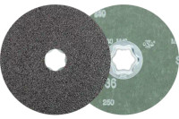 Pferd 40021 COMBICLICK Fibre Disc | 4-1/2" Diameter | 13300 RPM | Silicon Carbide 36 Grit | Sold by Box of 25