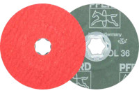 Pferd 40726 COMBICLICK Fibre Disc | 4-1/2" Diameter | 13300 RPM | Ceramic Oxide 36 Grit | Sold by Box of 25