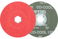 Pferd 40731 COMBICLICK Fibre Disc | 4-1/2" Diameter | 13300 RPM | Ceramic Oxide 120 Grit | Sold by Box of 25