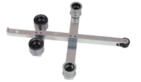 Dynabrade Dynafile Contact Arm Assembly | 11255 | 5/8" D x 3/8" W | Rubber Wheel | Cross Bow Arm
