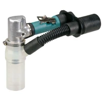 Dynabrade 56739 7 Degree Offset Die Grinder | Central Vacuum | 0.7 HP Motor | 18,000 RPM | Extended Muffler | Rear Exhaust | 1/4" & 6 mm Collets