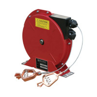 Reelcraft G 3050 Y Static Discharge And Grounding Reel | 50 Ft. Cable Length | Steel Cable
