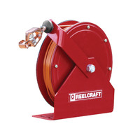 Reelcraft GA3100 N Static Discharge And Grounding Reel | 100 Ft. Cable Length | Hi-Vis Orange Nylon Covered Cable