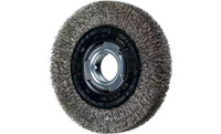 PFERD 81159 Medium Face Crimped Wire Wheel | 6" Diameter | 1-1/16" Width | Stainless Steel Wire (INOX)