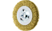 PFERD 82367 Crimped Wheel for Angle Grinders | 4" Diameter | 1/2" Width | Brass Wire | Box of 5