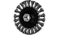 PFERD 82295 Full Cable Twist Knot Wheel | 4" Diameter | 1/2" Width | Stainless Steel Wire | Box of 10