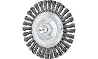 PFERD 82190 Stringer Bead Twist Knot Wheel | 4" Diameter | 3/16" Width | Carbon Steel Wire | Box of 10