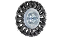 PFERD 82915 Knot Standard Twist Wheel Brush | 3" Diameter | Carbon Steel Wire | Box of 10