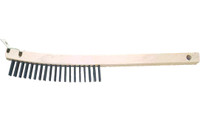 PFERD 85003 Curved Handle Scratch Brush with Scraper | Carbon Steel Wire | Box of 12