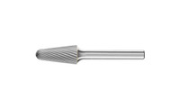 PFERD 25161 Carbide Bur | SCTI SG-4 | 14 Degree Taper Shape L with Radius End | 1/4" Shank | Single Cut