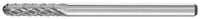 PFERD 23191 Carbide Bur | SCTI SC-42 | Cylindrical Shape C with Radius End | 1/8" Shank | Single Cut
