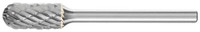 PFERD 23202 Carbide Bur | SCTI SC-51 | Cylindrical Shape C with Radius End | 1/8" Shank | Double Cut