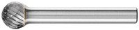 PFERD 24562 Carbide Bur | SCTI SD-3 | Ball Shape D | 1/4" Shank | Double Cut