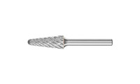 PFERD 25168 Carbide Bur | SCTI SL-4 | 14 Degree Taper Shape L with Radius End | 1/4" Shank | STEEL Cut