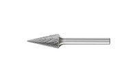 PFERD 25252 Carbide Bur | 1/4" Diameter | SCTI SM-6 | Cone Shape M with Pointed End | Double Cut
