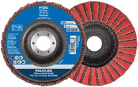 PFERD 43310 Polivlies Non-Woven Flap Disc | 5/8-11" Threaded Hub | 4-1/2" Diameter | 13,300 RPM | 180 M Grit Size | Sold by Box of 5