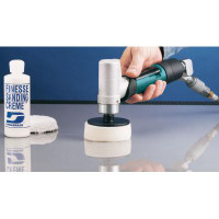 Dynabrade 51402 3" 7 Degree Offset Rotary Buffer | 0.4 HP | 3,600 RPM | 3/8"-24 Male Tool Thread | Rear Exhaust