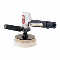 Dynabrade 51450 5"-8" 7 Degree Offset Two-Hand Rotary Air Buffer | 0.7 HP | 3,400 RPM | 5/8"-11 Male Tool Thread | Safety-Lock Lever