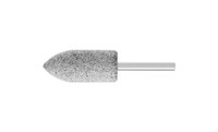 Pferd 31062 A11 Vitrified Mounted Point | 1/4" Shank | Silicon Carbide 30 Grit | Cast Edge | 7/8" Point Diameter | Box of 10