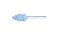 Pferd 30012 A12 Vitrified Mounted Point | 1/4" Shank | Ceramic Oxide 46 Grit | Tough | 11/16" Point Diameter | Box of 10