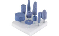 Pferd 39003 Mounted Point Set Kit | 10 Piece | 1/8" Shank | Ceramic Grain 46 Grit | Tough | Box of 1