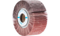 Pferd 45553 4" x 2" Unmounted Flap Wheel | 1" Arbor Hole | 9,500 Max. RPM | Aluminum Oxide 80 Grit | Box of 2