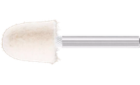 Pferd 48601 3/4" x 1" Polishing Felt Point | Radius Conical Shape | 23,500 Max. RPM | 1/4" Shank Diameter | 1-5/8" Shank Length | Medium Grade | Sold by Box of 10