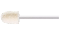 Pferd 48631 3/8" x 9/16" Polishing Felt Point | Radius Cylindrical Shape | 47,500 Max. RPM | 1/8" Shank Diameter | 1-5/8" Shank Length | Medium Grade | Sold by Box of 10
