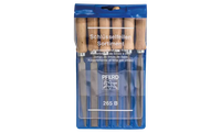 Pferd 17012 American Pattern 4" Key File Set 265 B | Wooden Handle | Second Cut | Set of 6