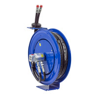 Coxreels TDMPL-N-350 Dual Hydraulic Hose Spring Rewind Hose Reel | TDMP Series | 3/8" Hose Diameter | 50' Hose Length | 3000 Max PSI | Less Hose