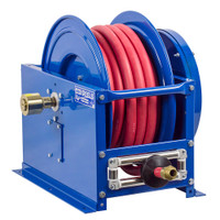 Coxreels SLPL-575 Single Hose Spring Rewind Hose Reel | SP-Fuel Series | 3/4" Hose Diameter | 75' Hose Length | 300 Max PSI | Less Hose