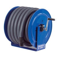 Coxreels V-112H-730 Vacuum Only Direct Crank Rewind Reel | V100 Series | 1-1/2" Hose Diameter | 30' Hose Length