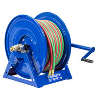 Coxreels 1275W-3-100-C Dual Hose Hand Crank Welding Reel | 1275W Series | 3/8" Hose Diameter | 100' Hose Length | 200 Max PSI