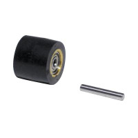 Dynabrade 11282 Contact Wheel Assembly | 3/4" Dia. x 5/8" W x 3/8" I.D. | Crowned | 70 Duro Rubber